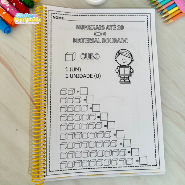 Apostila Numerais até 20 com Material Dourado - Image 11