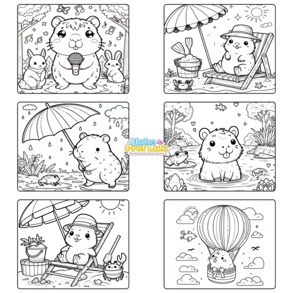 Livro para Colorir Estilo Bobbie Goods - Capivaras - Image 3