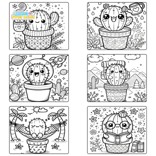 Livro para Colorir Estilo Bobbie Goods - Cactos Fofos - Imagem 2