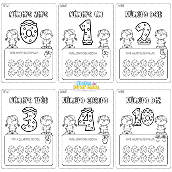 Kit de 6 Apostilas para trabalhar Numerais de 0 a 10 - Imagem 12