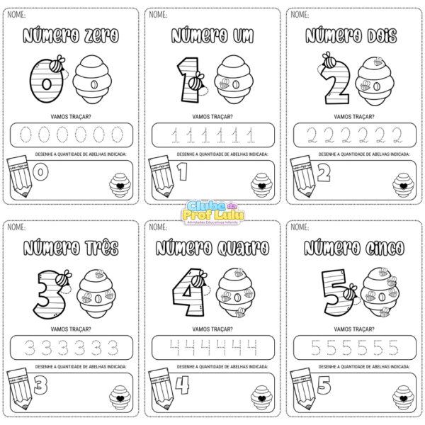 Kit de 6 Apostilas para trabalhar Numerais de 0 a 10 - Imagem 4